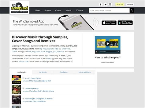 whosampled that|Discover Music via Samples, Cover Songs and Remixes